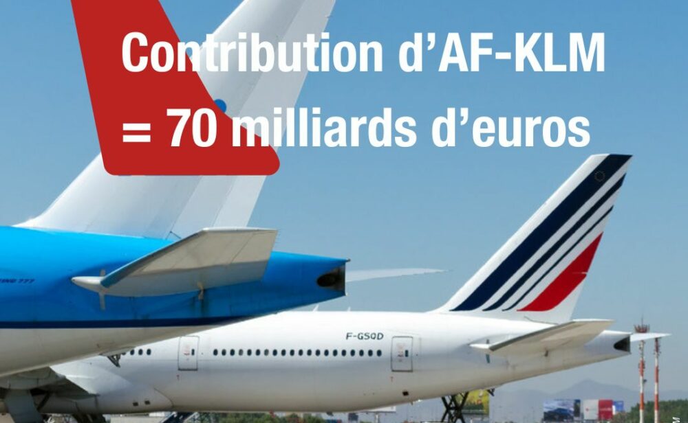 La contribution du groupe Air France-KLM : 70 milliards d'euros